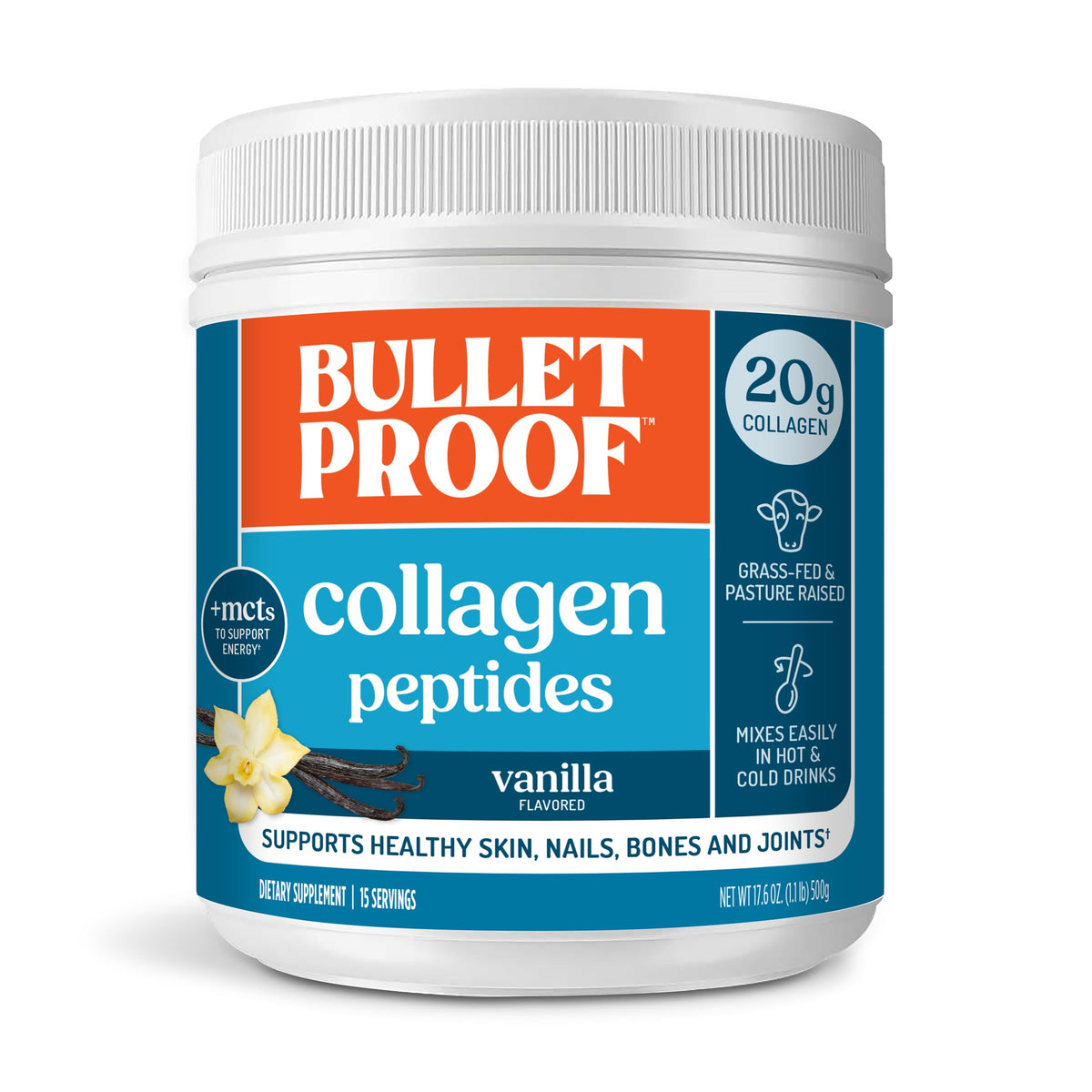 Bulletproof Unflavored Collagen Peptides Protein Powder, 17.6 oz
