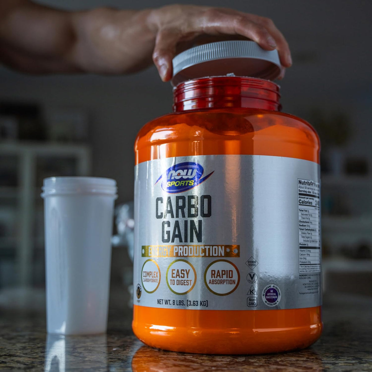 NOW Sports, Carbo Gain Powder, Complex Carb, Energy Production, 8 lbs
