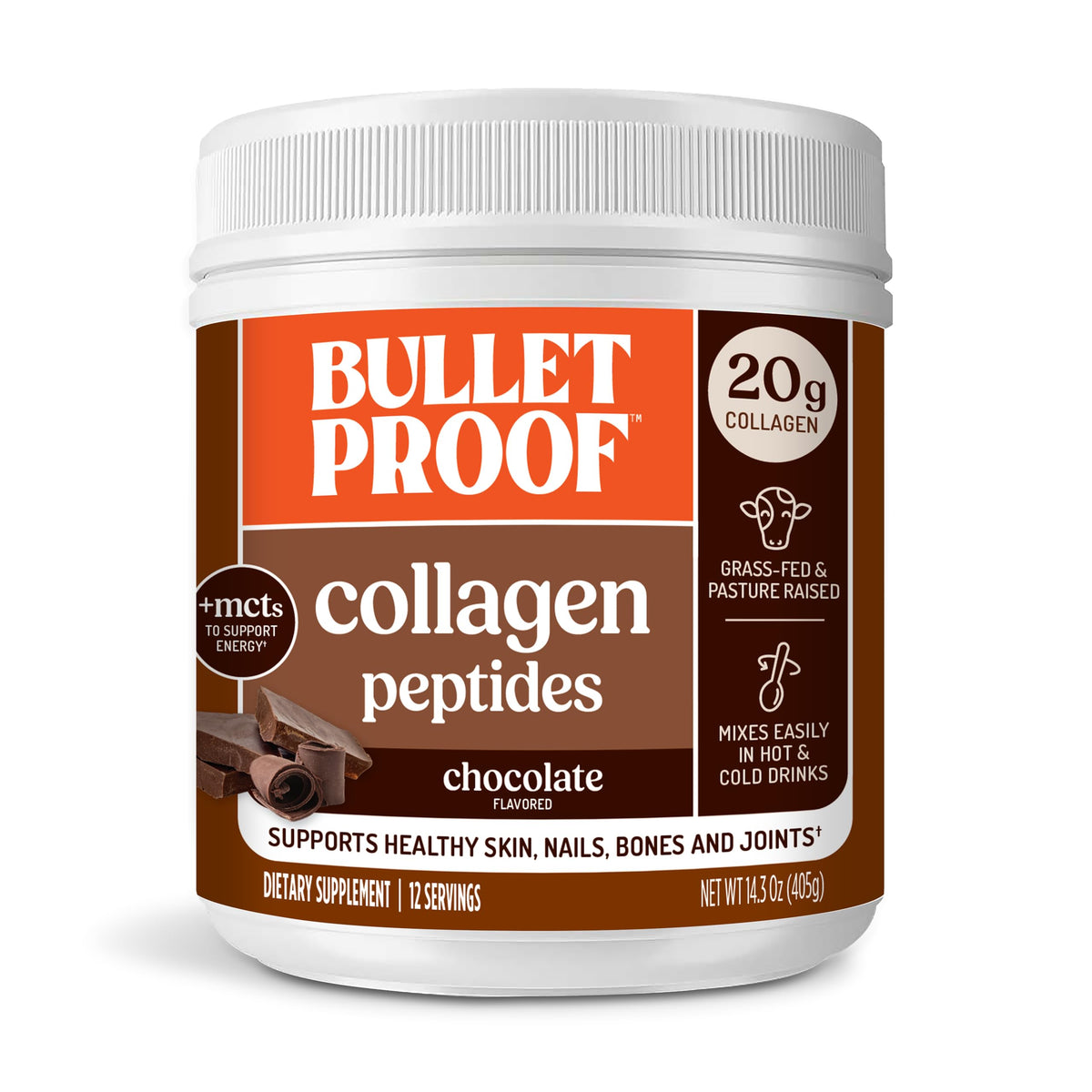 Bulletproof Unflavored Collagen Peptides Protein Powder, 17.6 oz