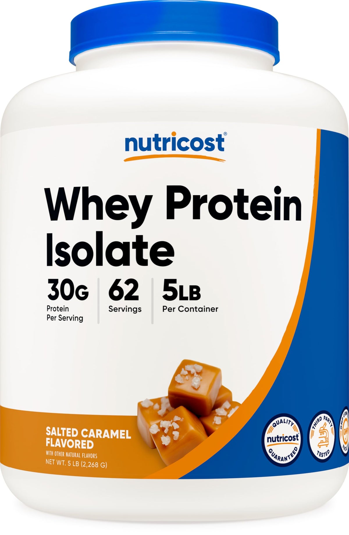 Nutricost Whey Protein Isolate (Unflavored) 5LBS