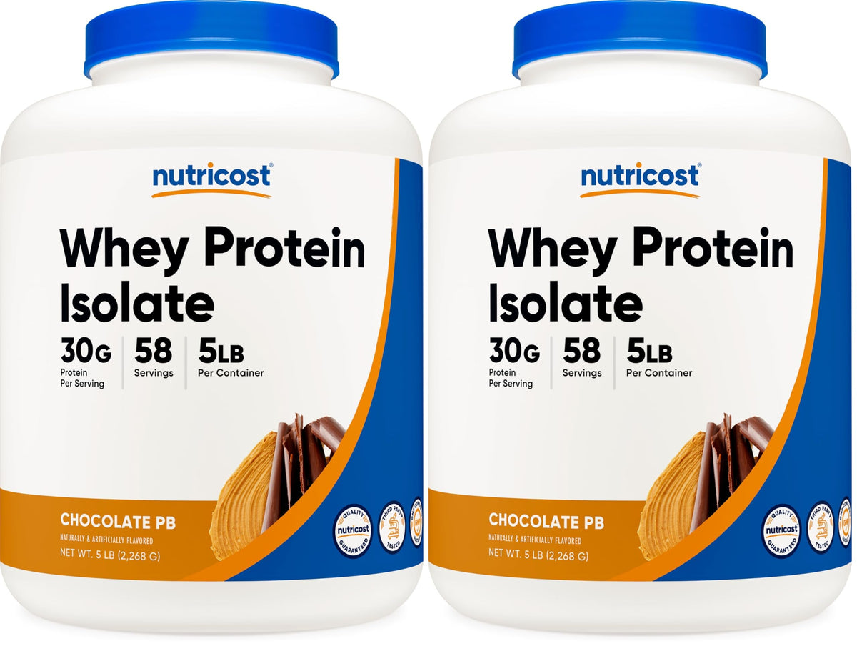 Nutricost Whey Protein Isolate (Unflavored) 5LBS